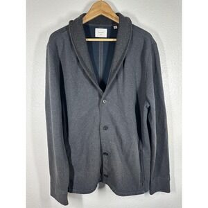 Billy Reid Blazer Mens XL Gray Jersey Knit Shawl Collar 4 Button Casual Cardigan